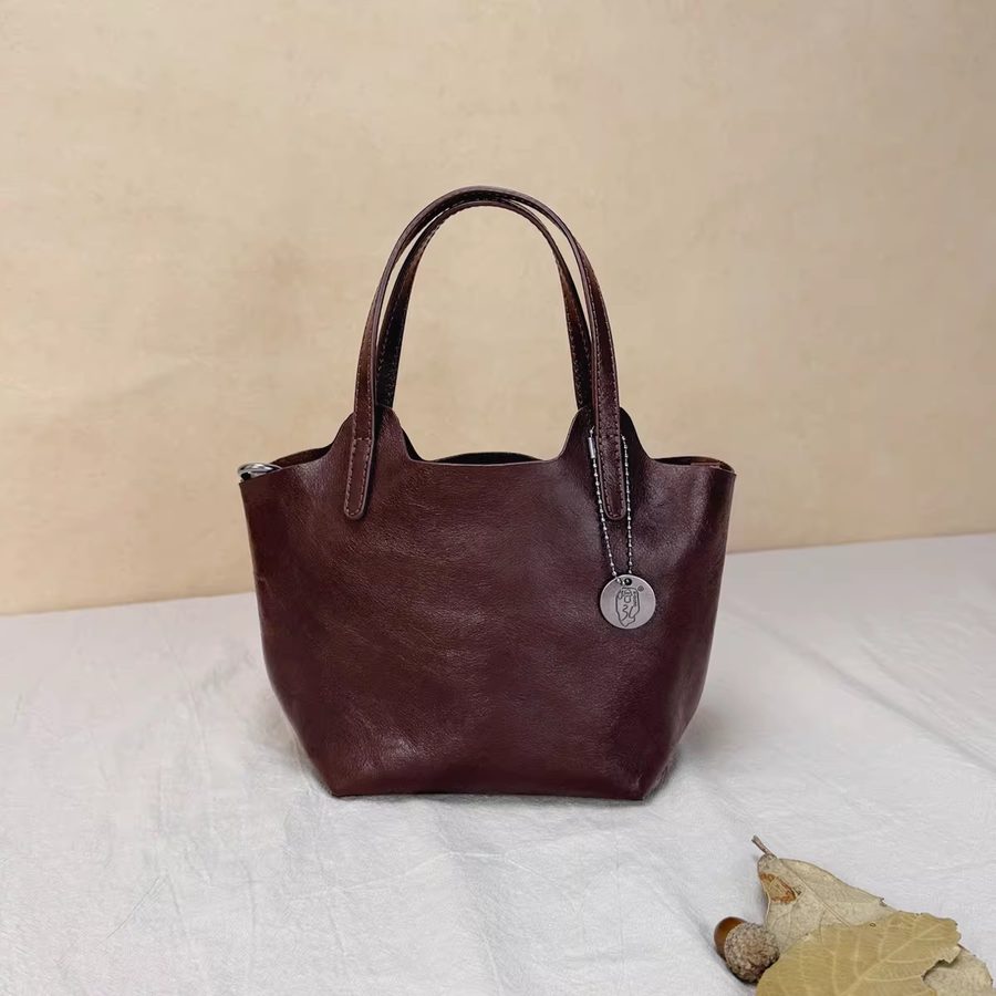 安璟·真皮手提包 中号 通勤